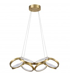  64W Chandelier, AGB w/ WH Silicone Diff-(PHO-2564LEDC-AGB)-Dainolite