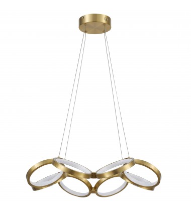  64W Chandelier, AGB w/ WH Silicone Diff-(PHO-2564LEDC-AGB)-Dainolite