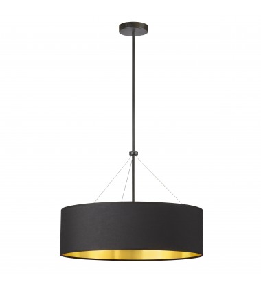  4LT Incand Chandelier, MB w/ BK/GLD Shade-(PLV-224C-MB-698)-Dainolite