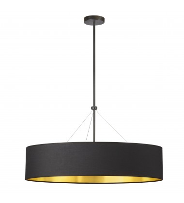  4LT Incand Chandelier, MB w/ BK/GLD Shade-(PLV-304C-MB-698)-Dainolite