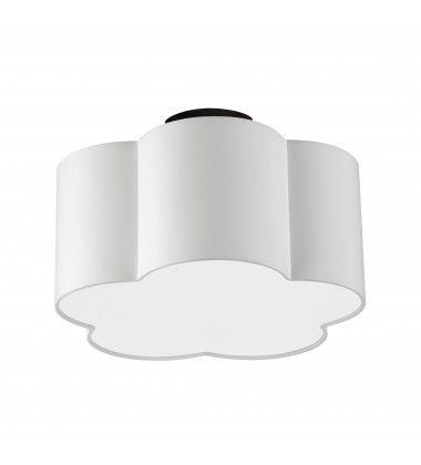  3LT Incandescent Flush Mount, MB w/ White Shade-(PLX-152FH-MB-WH)-Dainolite
