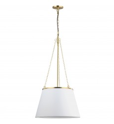  1LT Incandescent Pendant, AGB w/ WH Shade-(PLY-181P-AGB-WH)-Dainolite