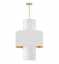  4LT Incan Pendant, AGB w/ WH/GLD & WH Shades-(POA-224P-AGB-692-790)-Dainolite