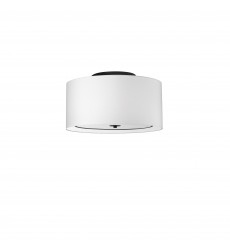  3LT Incand Flush Mount, MB with WH Shade-(POR-163FH-MB-WH)-Dainolite