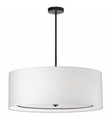  4LT Incand Pendant, MB with WH Shade-(POR-344P-MB-WH)-Dainolite