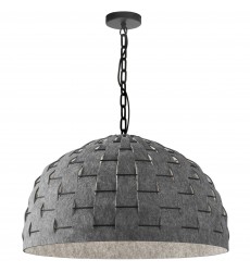  1LT Incandescent Pendant, MB w/ GRY Felt Shade-(PRA-241P-MB-500)-Dainolite
