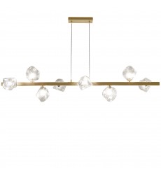 8LT Halogen Horizontal Pendant, AGB w/ Clear Gls-(PRN-548HP-AGB)-Dainolite  8LT Halogen Horizontal Pendant, AGB w/ Clear Gls-(PRN-548HP-AGB)-Dainolite