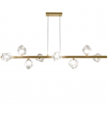  8LT Halogen Horizontal Pendant, AGB w/ Clear Gls-(PRN-548HP-AGB)-Dainolite