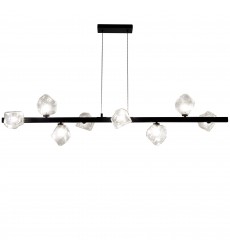  8LT Halogen Horizontal Pendant, MB w/ Clear Gls-(PRN-548HP-MB)-Dainolite