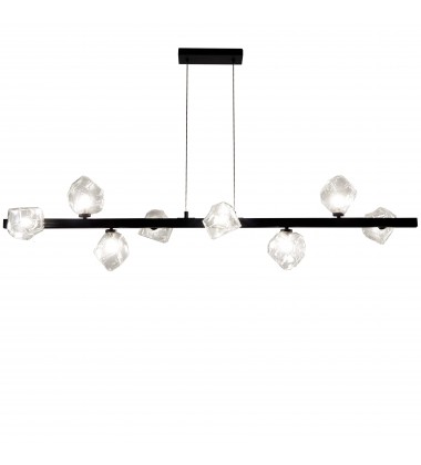  8LT Halogen Horizontal Pendant, MB w/ Clear Gls-(PRN-548HP-MB)-Dainolite