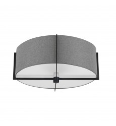  3LT Incandescent Semi-Flush Mount, MB w/ GRY Shade-(PST-153SF-MB-GRY)-Dainolite
