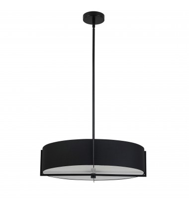 4LT Incandescent Pendant, MB w/ BK Shade-(PST-214P-MB-BK)-Dainolite  4LT Incandescent Pendant, MB w/ BK Shade-(PST-214P-MB-BK)-Dainolite