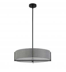  4LT Incandescent Pendant, MB w/ GRY Shade-(PST-214P-MB-GRY)-Dainolite