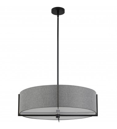  4LT Incandescent Pendant, MB w/ GRY Shade-(PST-264LP-MB-GRY)-Dainolite