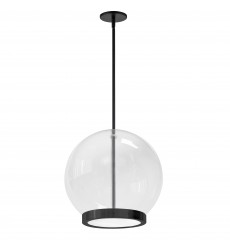 15W Pendant, MB w/ CLR Glass-(PTS-1215LEDP-MB)-Dainolite  15W Pendant, MB w/ CLR Glass-(PTS-1215LEDP-MB)-Dainolite