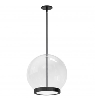 15W Pendant, MB w/ CLR Glass-(PTS-1215LEDP-MB)-Dainolite  15W Pendant, MB w/ CLR Glass-(PTS-1215LEDP-MB)-Dainolite
