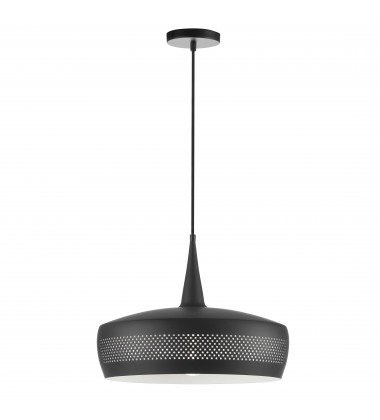 1LT Incandescent Pendant, Matte Black-(PXE-161P-MB)-Dainolite 1LT Incandescent Pendant, Matte Black-(PXE-161P-MB)-Dainolite