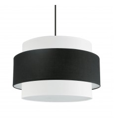  4LT Incandescent Chandelier, MB w/ BK&WH Shade-(PYA-224C-MB-BW)-Dainolite
