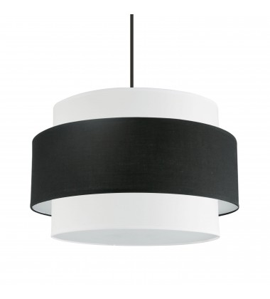  4LT Incandescent Chandelier, MB w/ BK&WH Shade-(PYA-224C-MB-BW)-Dainolite
