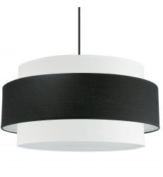  4LT Incandescent Chandelier, MB w/ BK&WH Shade-(PYA-304C-MB-BW)-Dainolite