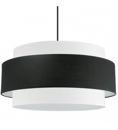  4LT Incandescent Chandelier, MB w/ BK&WH Shade-(PYA-304C-MB-BW)-Dainolite