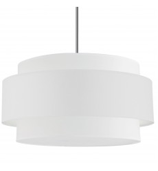  4LT Incandescent Chandelier, PC w/ WH Shade-(PYA-304C-PC-WH)-Dainolite