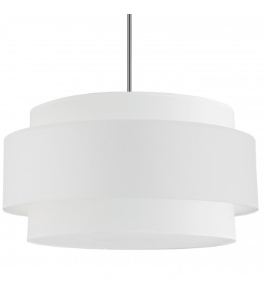  4LT Incandescent Chandelier, PC w/ WH Shade-(PYA-304C-PC-WH)-Dainolite