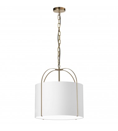  1LT Incandescent Pendant, GLD w/ WH Shade-(QCY-181P-GLD-WH)-Dainolite