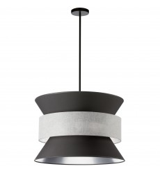 4LT Incandescent Pendant, MB w/ BK Shades-(QUA-244P-BK-GRY)-Dainolite  4LT Incandescent Pendant, MB w/ BK Shades-(QUA-244P-BK-GRY)-Dainolite
