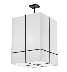 4LT Incandescent Pendant, MB w/ WH Shade-(RAQ-184P-MB-WH)-Dainolite  4LT Incandescent Pendant, MB w/ WH Shade-(RAQ-184P-MB-WH)-Dainolite