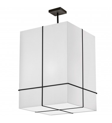4LT Incandescent Pendant, MB w/ WH Shade-(RAQ-184P-MB-WH)-Dainolite  4LT Incandescent Pendant, MB w/ WH Shade-(RAQ-184P-MB-WH)-Dainolite