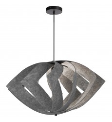  1LT Incandescent Pendant, MB w/ GRY Shade-(RTM-301P-MB-500)-Dainolite