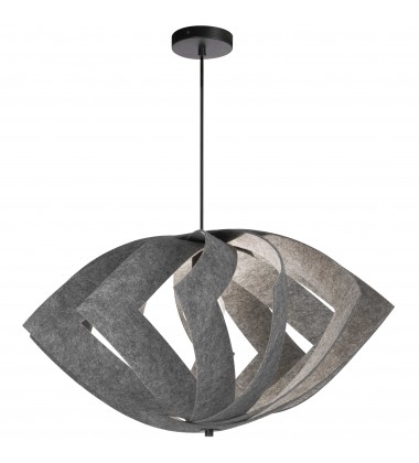  1LT Incandescent Pendant, MB w/ GRY Shade-(RTM-301P-MB-500)-Dainolite