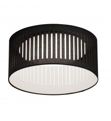 14W Slit Drum Flush Mount, Black-(SDLED-15FH-BK)-Dainolite  14W Slit Drum Flush Mount, Black-(SDLED-15FH-BK)-Dainolite