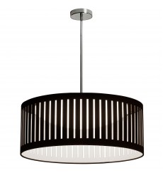  22W Slit Drum Pendant, Black Shade-(SDLED-20P-BK)-Dainolite
