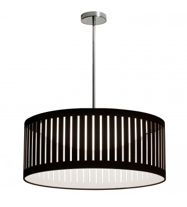  22W Slit Drum Pendant, Black Shade-(SDLED-20P-BK)-Dainolite
