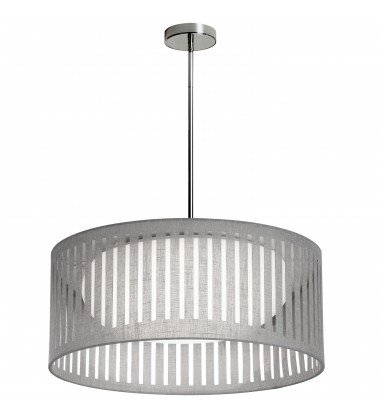  22W Slit Drum Pendant, Grey Shade-(SDLED-20P-GRY)-Dainolite