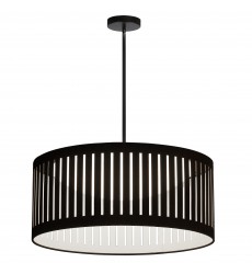  22W Slit Drum Pendant, MB with BK Shade-(SDLED-20P-MB-BK)-Dainolite