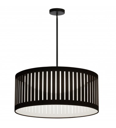  22W Slit Drum Pendant, MB with BK Shade-(SDLED-20P-MB-BK)-Dainolite