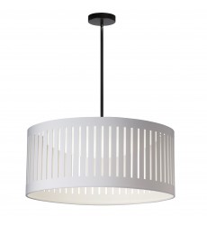  22W Slit Drum Pendant, MB with WH Shade-(SDLED-20P-MB-WH)-Dainolite