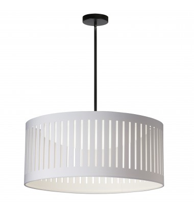  22W Slit Drum Pendant, MB with WH Shade-(SDLED-20P-MB-WH)-Dainolite