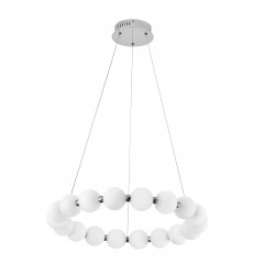  24W Chandelier, PC w/ WH Acrylic Diffuser-(SHE-2432LEDC-PC)-Dainolite
