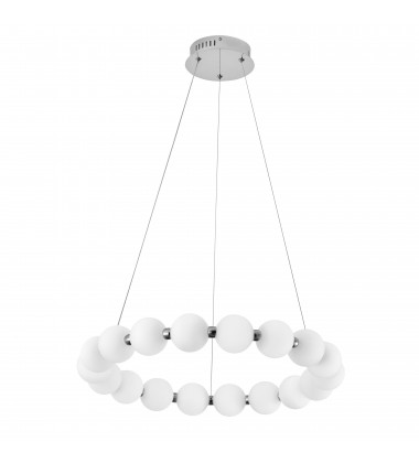  24W Chandelier, PC w/ WH Acrylic Diffuser-(SHE-2432LEDC-PC)-Dainolite