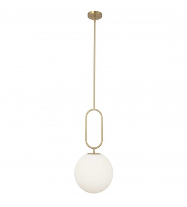  1LT Incandescent Pendant, AGB w/Opal Glass-(SIM-121P-AGB)-Dainolite
