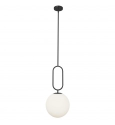  1LT Incandescent Pendant, MB w/Opal Glass-(SIM-121P-MB)-Dainolite