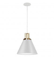 1LT Incandescent Pendant, MW w/ AGB Accent-(SNS-141P-MW-AGB)-Dainolite  1LT Incandescent Pendant, MW w/ AGB Accent-(SNS-141P-MW-AGB)-Dainolite