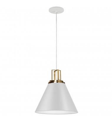 1LT Incandescent Pendant, MW w/ AGB Accent-(SNS-141P-MW-AGB)-Dainolite  1LT Incandescent Pendant, MW w/ AGB Accent-(SNS-141P-MW-AGB)-Dainolite