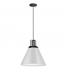 1LT Incandescent Pendant, MW w/ MB Accent-(SNS-141P-MW-MB)-Dainolite  1LT Incandescent Pendant, MW w/ MB Accent-(SNS-141P-MW-MB)-Dainolite