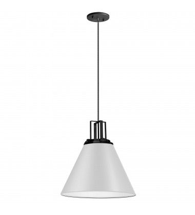 1LT Incandescent Pendant, MW w/ MB Accent-(SNS-141P-MW-MB)-Dainolite  1LT Incandescent Pendant, MW w/ MB Accent-(SNS-141P-MW-MB)-Dainolite