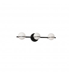  3LT Halogen Vanity Matte Black w/ White Glass-(SOF-233W-MB)-Dainolite